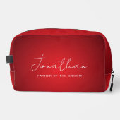 Red Wedding Vater der Groom Custom Dopp Kit Waschbeutel (Vorderseite)