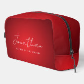 Red Wedding Vater der Groom Custom Dopp Kit Waschbeutel (Rechte Ecke)