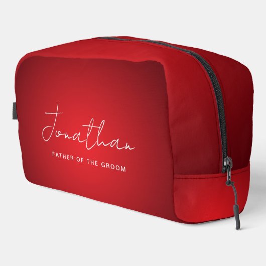 Red Wedding Vater der Groom Custom Dopp Kit Waschbeutel (Rechte Ecke)