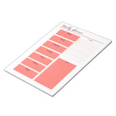 Red Weekekly Planner Notepad Notizblock (angewinkelt)