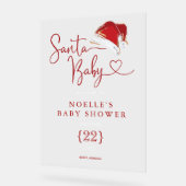 Red Weihnachtsmannmütze Christmas Santa Baby Willk Acrylschild (Winkel)