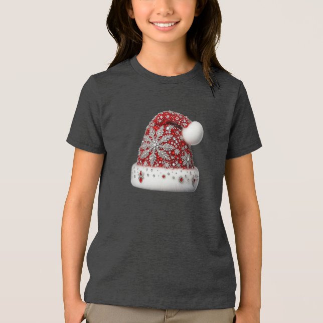Red Weihnachtsmannmütze Holiday T - Shirt (Vorderseite)