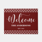 Red Welcome Family Door Mat Fußmatte (Vorderseite)