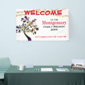 Red Welcome Family Wiedersehen Tree Lights Banner (Messeveranstaltung)