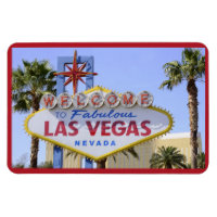 Red Welcome Sign Nevada Las Vegas