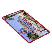 Red Welcome Sign Nevada Las Vegas Magnet (Rechte Seite)