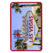 Red Welcome Sign Nevada Las Vegas Magnet (Vertikal)