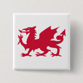 Red Welsh Dragon Button (Vorderseite)