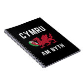 Red Welsh Dragon Cymru Roots Rugby Fan Wales Flagg Notizblock (Rechte Seite)