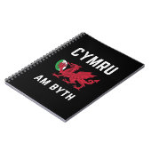 Red Welsh Dragon Cymru Roots Rugby Fan Wales Flagg Notizblock (Linke Seite)