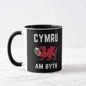 Red Welsh Dragon Cymru Roots Rugby Fan Wales Flagg Tasse (Links)