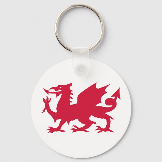 Red Welsh Dragon Schlüsselanhänger (Vorderseite)
