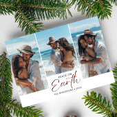 Red Weltfrieden Couple Beach Foto Weihnachten