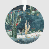 Red Western Gold Horse Shoe Weihnachtsferien Pine  Ornament (Rückseite)