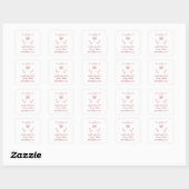 Red Whimsical Blühte Save the Date Stickers (Blatt)