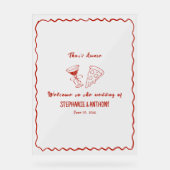 Red Whimsical Frame, das ist mehr italienisch Hoch Acrylschild (Vorderseite)