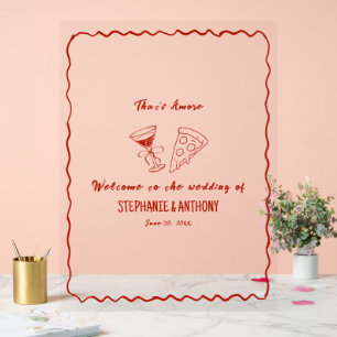 Red Whimsical Frame, das ist mehr italienisch Hoch Acrylschild