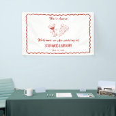 Red Whimsical Frame, das ist mehr italienisch Hoch Banner (Messeveranstaltung)