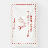 Red Whimsical Frame, das ist mehr italienisch Hoch Banner (Vertikal)