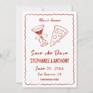 Red Whimsical Frame, das ist mehr italienisch Hoch Save The Date