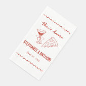 Red Whimsical Frame, das ist mehr italienisch Hoch Serviette (Ecke)