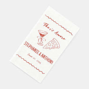 Red Whimsical Frame, das ist mehr italienisch Hoch Serviette