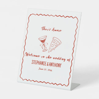 Red Whimsical Frame, das ist mehr italienisch Hoch Sockelschild