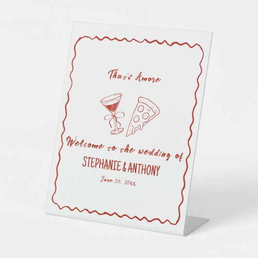 Red Whimsical Frame, das ist mehr italienisch Hoch Sockelschild (Vorderseite)