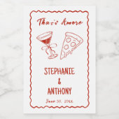 Red Whimsical Frame, das ist mehr italienisch Hoch Weinetikett (Einzelnes Label)