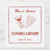 Red Whimsical Frame, das ist mehr italienisch Hoch Weinetikett (Einzelnes Label)