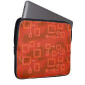 Red Whimsical Geometric Abstract Laptopschutzhülle (Vorne Rechts)