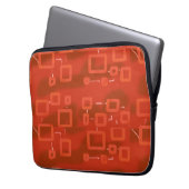 Red Whimsical Geometric Abstract Laptopschutzhülle (Vorderseite Links)