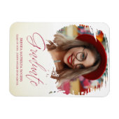 Red Whimsisitical Script Typografy Abschluss Schoo Magnet (Horizontal)