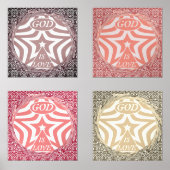 Red Whirl Pattern Poster Print - Intricate Art Bilderwand Sets (Vorderseite)