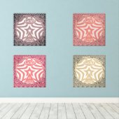 Red Whirl Pattern Poster Print - Intricate Art Bilderwand Sets (Holzboden)