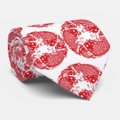 Red Whirling Koi Carp Fish Group Classic Krawatte (Gerollt)