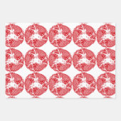 Red Whirling Koi Carp Fish Group WPS3 Geschenkpapier Set (Vorderseite 2)