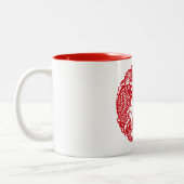 Red Whirling Koi Carp Fish Group Zweifarbige Tasse (Links)