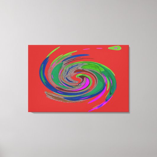 Red Whirlwind Fine Art Canvas Print Leinwanddruck (Vorderseite)
