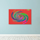Red Whirlwind Fine Art Canvas Print Leinwanddruck (Insitu (Holzboden))