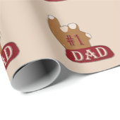 Red White #1 Vater Geschenkpapier (Rolleneckpunkt)
