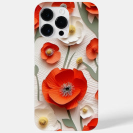 RED WHITE 3-D SEHEN POPPONE ANEMONE BLUME Case-Mate iPhone 14 PRO MAX HÜLLE