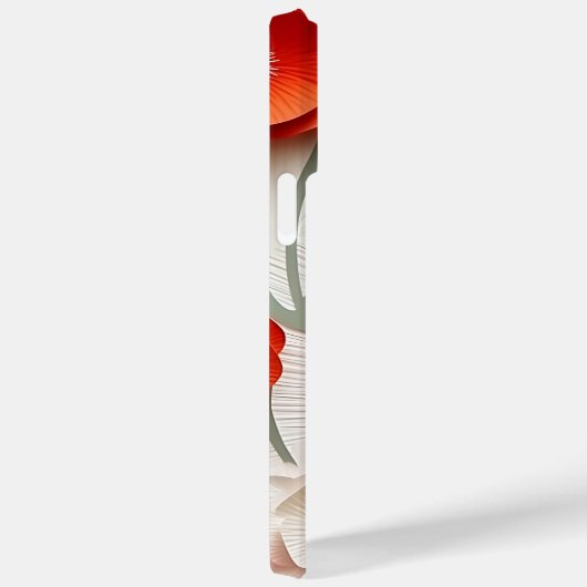 RED WHITE 3-D SEHEN POPPONE ANEMONE BLUME Case-Mate iPhone HÜLLE (Rückseite / Rechts)