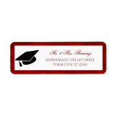 Red White Abschluss Rücksendeadresse (Vorne)