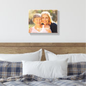 Red White Abstrakt Floral Muster Edge Foto Leinwanddruck (Insitu (Schlafzimmer))