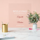 Red & White Acrylic Sign für Herbsthochzeit Acrylschild (Hochzeit)