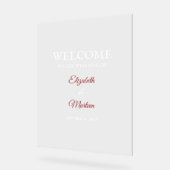 Red & White Acrylic Sign für Herbsthochzeit Acrylschild (Winkel)