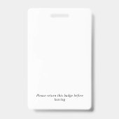 Red White Add Your Logo Bar Code Besucher hinzufüg Ausweis (Rückseite)