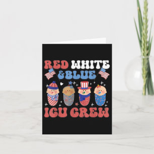 Red White & Blue Nicu Crew Groovy Red White Bl Karte