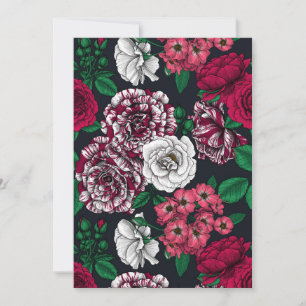 Red, white and bi-color Roses with green leaves